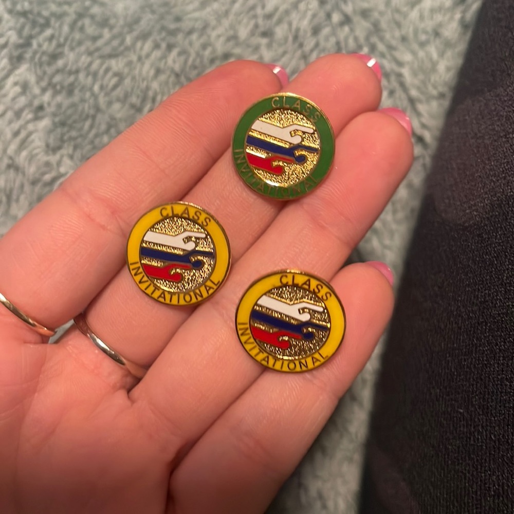 3 class invitational pins! Swimming !